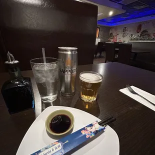 sushi and sashimi, drink