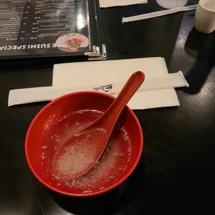 On the house miso soup