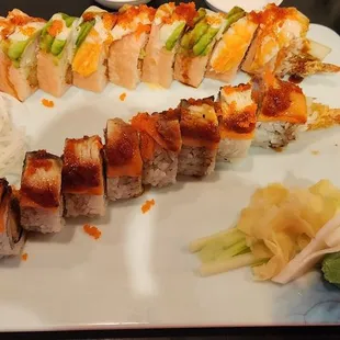 Recommended by the waitress, the rolls were nicely sized.
