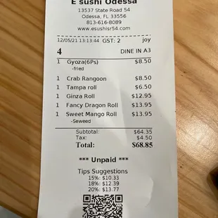 That was the order. Good prices, also.