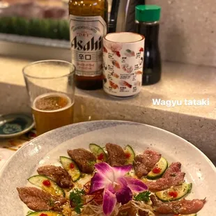 a plate of food on a counter