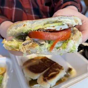 The torta with pork. Yummy.