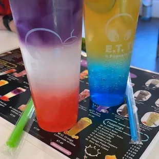 Butterfly Fruit Tea W/ Strawberry Poppers