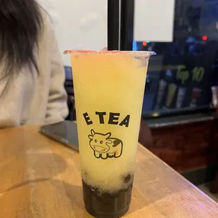 Peach Slush w Boba