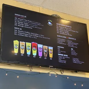 Current menu as of 10/19/2022