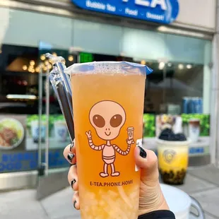 Passion Green Tea with Lychee Jelly