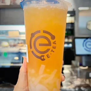 Passion Green Tea with Lychee Jelly