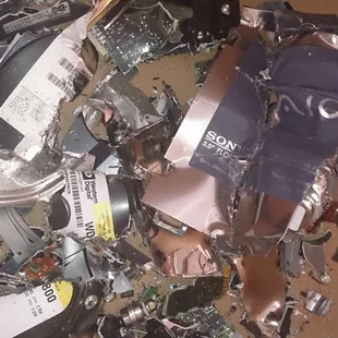 Hard Drives are Shredded and Data is 100% Secure