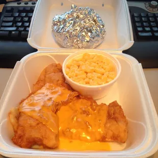 Lent takeout, amazing sandwich and great idea to wrap the bun so it doesn't get soggy