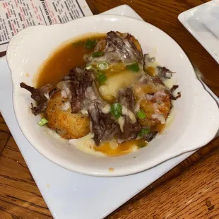 Pulled short rib potein