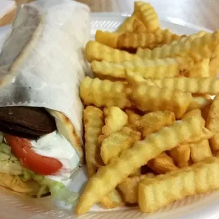 Gyro Platter - comes with a drink and fries