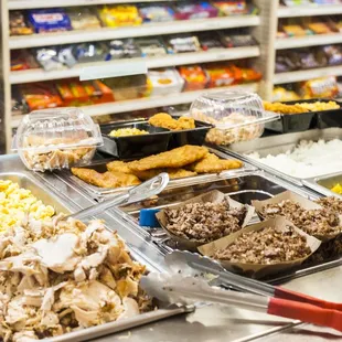 a variety of food items