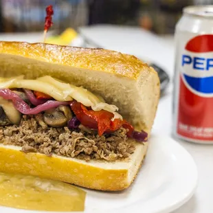 a sandwich and pickles