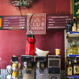 a coffee shop counter