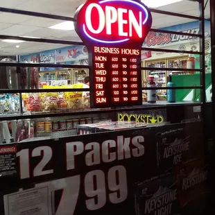 open sign