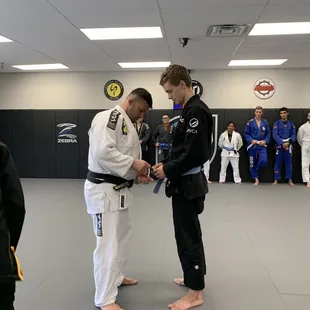 Brazilian Jiu-jitsu stripe promotion