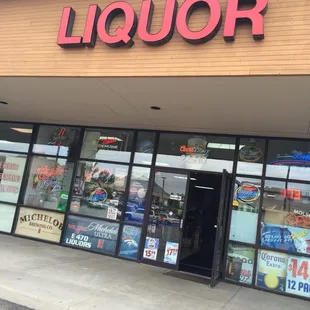 liquor store front