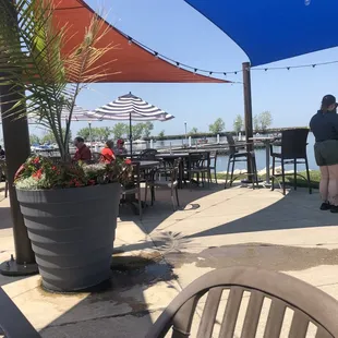 This a view of the peninsula from our table