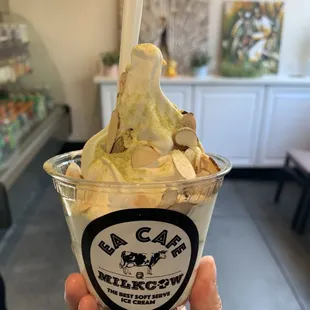 Small green light soft serve