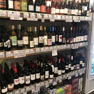 a wide selection of wines