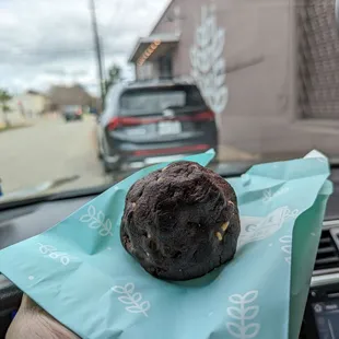 Dark chocolate peanut butter cookie