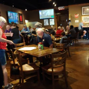 people sitting at tables