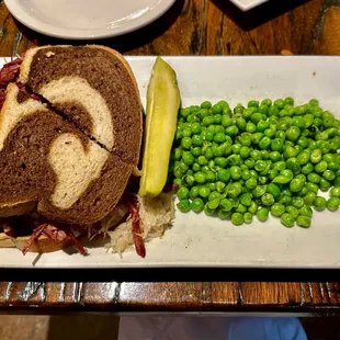 Reuben and some peas,