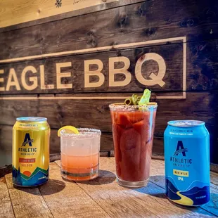 Non alcoholic beers and cocktails