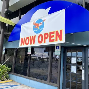 the front of the restaurant