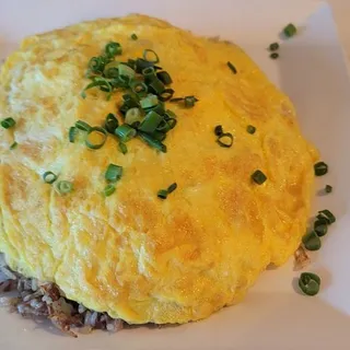 Adobo Fried Rice Omelet