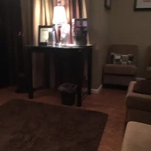 Waiting area with soft music