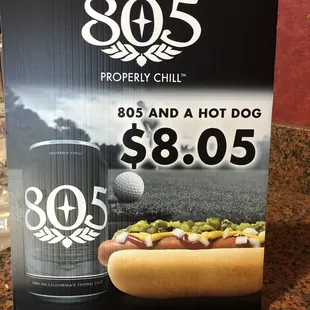 a hot dog and a soda