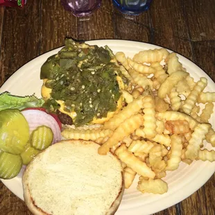 Green Chili Cheeseburger