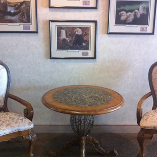 Decorative seating area... Nice.