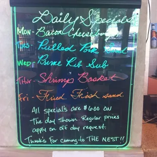 Lunch special in the dining facility.