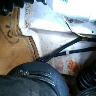 Transom crack ran all the way across.