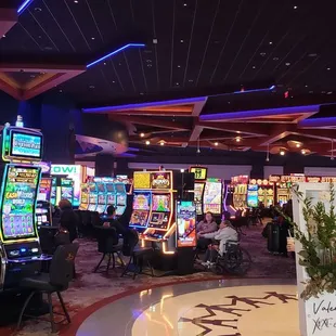 Entering the casino.