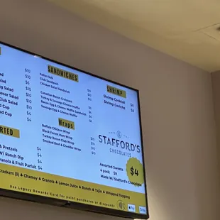 Coffee house menu.....