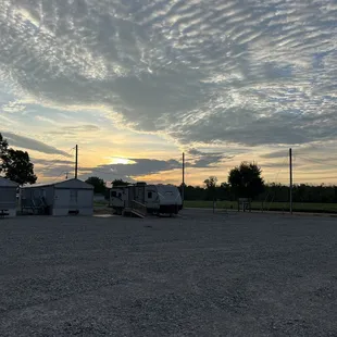 Sunrise on the morning before we left.