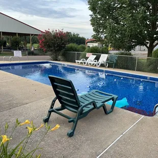 Pool before the family gets in.