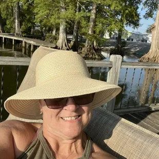 Watching the Sunset, while my Brother and his family fished for catfish.