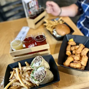 Devan special and beer flight