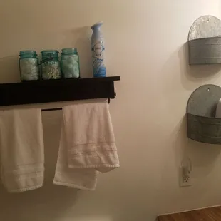 Stocked bathroom