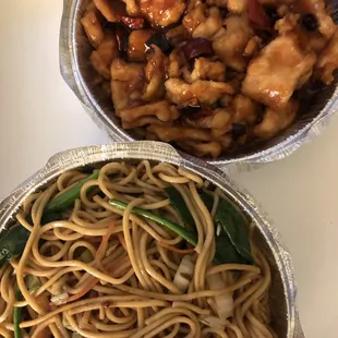 Low mein, orange chicken (not breaded)