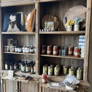 shelves of jars and jars