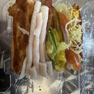 1/4 of the 12in turkey club.  so yummy!  super generous with the amount of fillings.  will be back for sure when that sandwich craving hits!