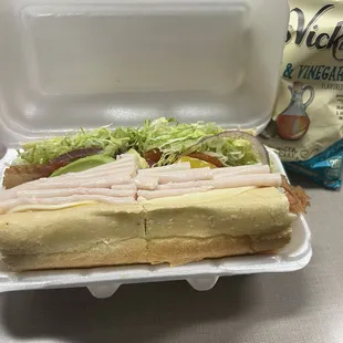 Turkey bacon avocado 6 inch