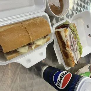 Italian pastrami/pepperoni/salami and French dip sandwiches-excellent