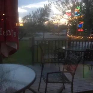 Outdoor patio seating