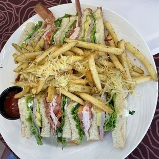 The Eagle Club with Garlic Fries